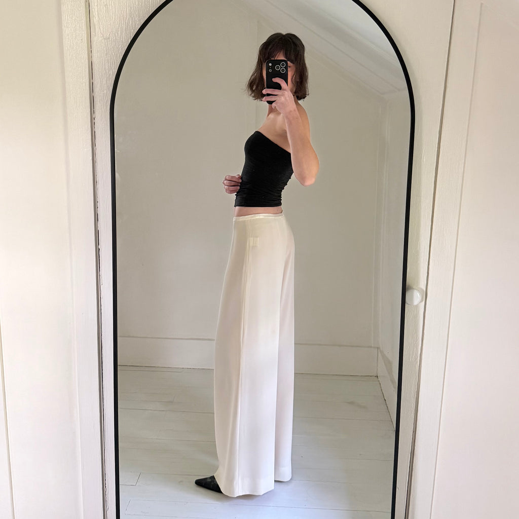 Christie De La Rue Paris Vintage 90s Wide Leg Slip Pants Size 3
