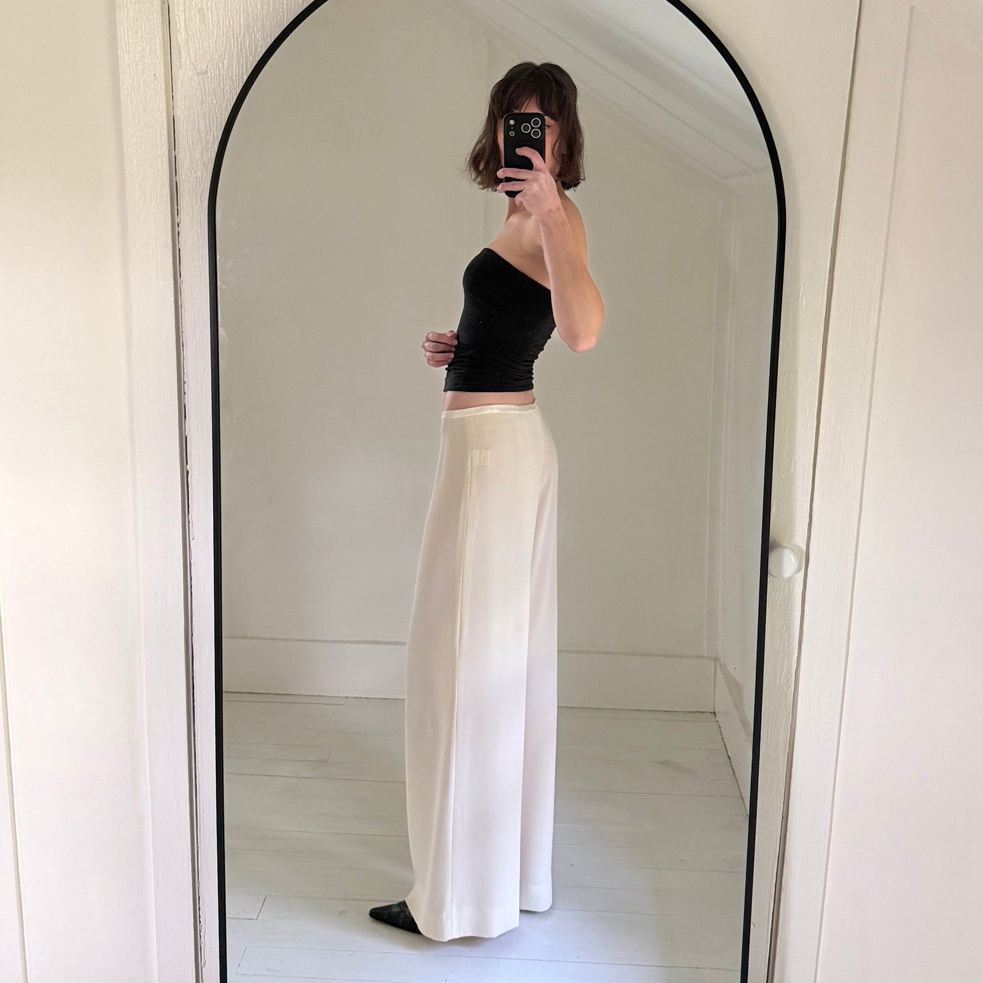 Christie De La Rue Paris Vintage 90s Wide Leg Slip Pants Size 3