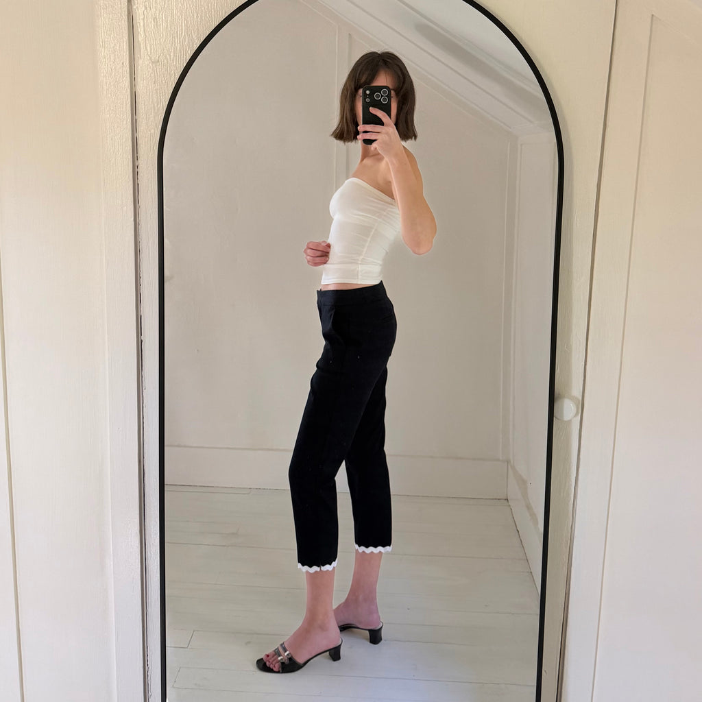 Talbots Slim Crop Capri Pants in Indigo Blue Size 2P