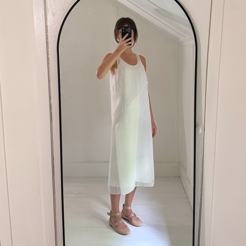 Maison Margiela SS 2020 Sheer Mesh Bias Cut Midi Dress Size 42