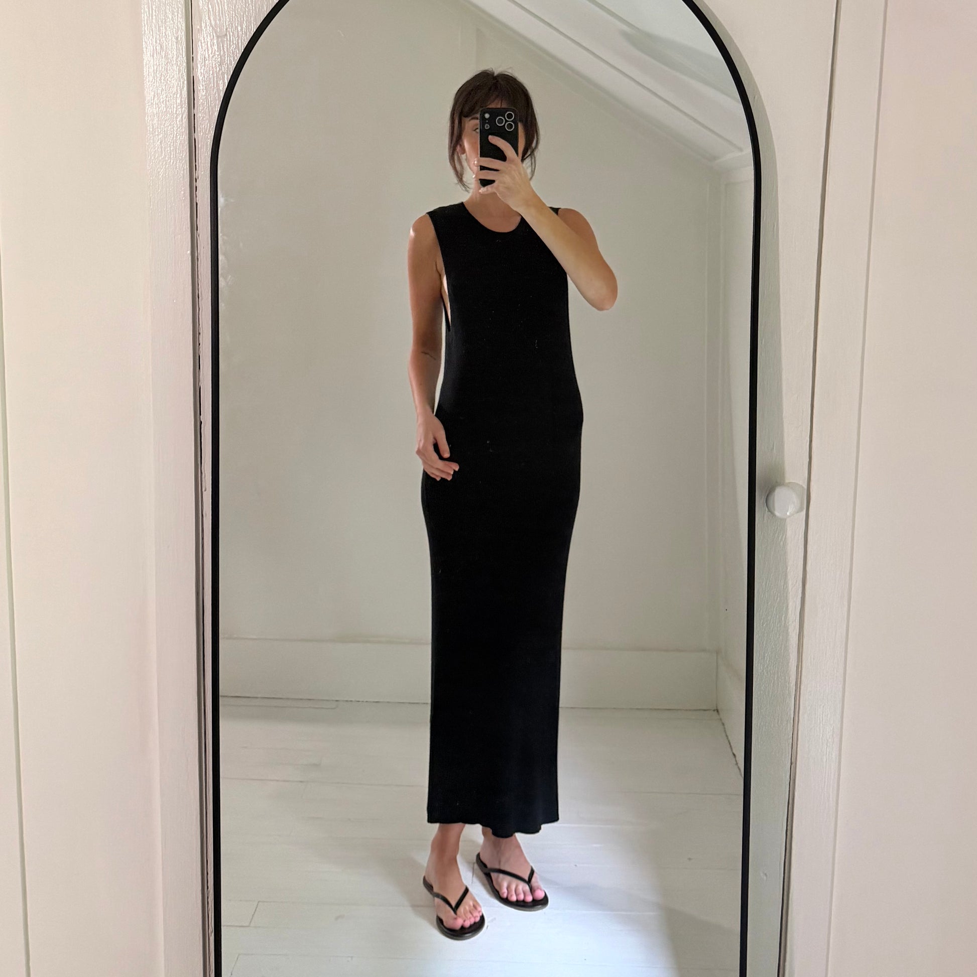 Crush Cashmere Cotton Silk Knit Midi Dress Size 3