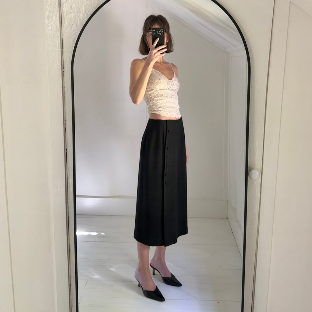 Saks Fifth Avenue Vintage 90s Button Front Midi Pencil Skirt Size 10
