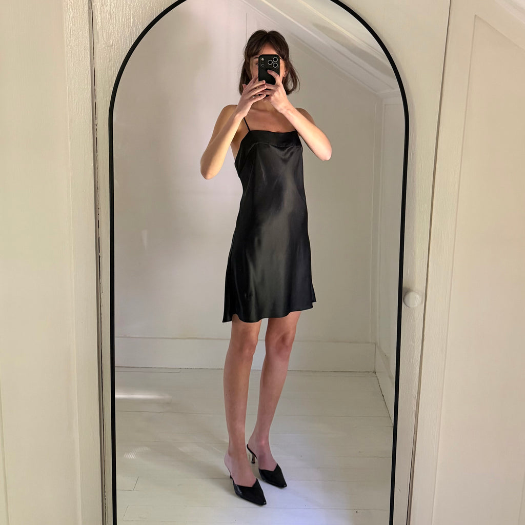 Calvin Klein Vintage 90s Satin Mini Slip Dress Size M