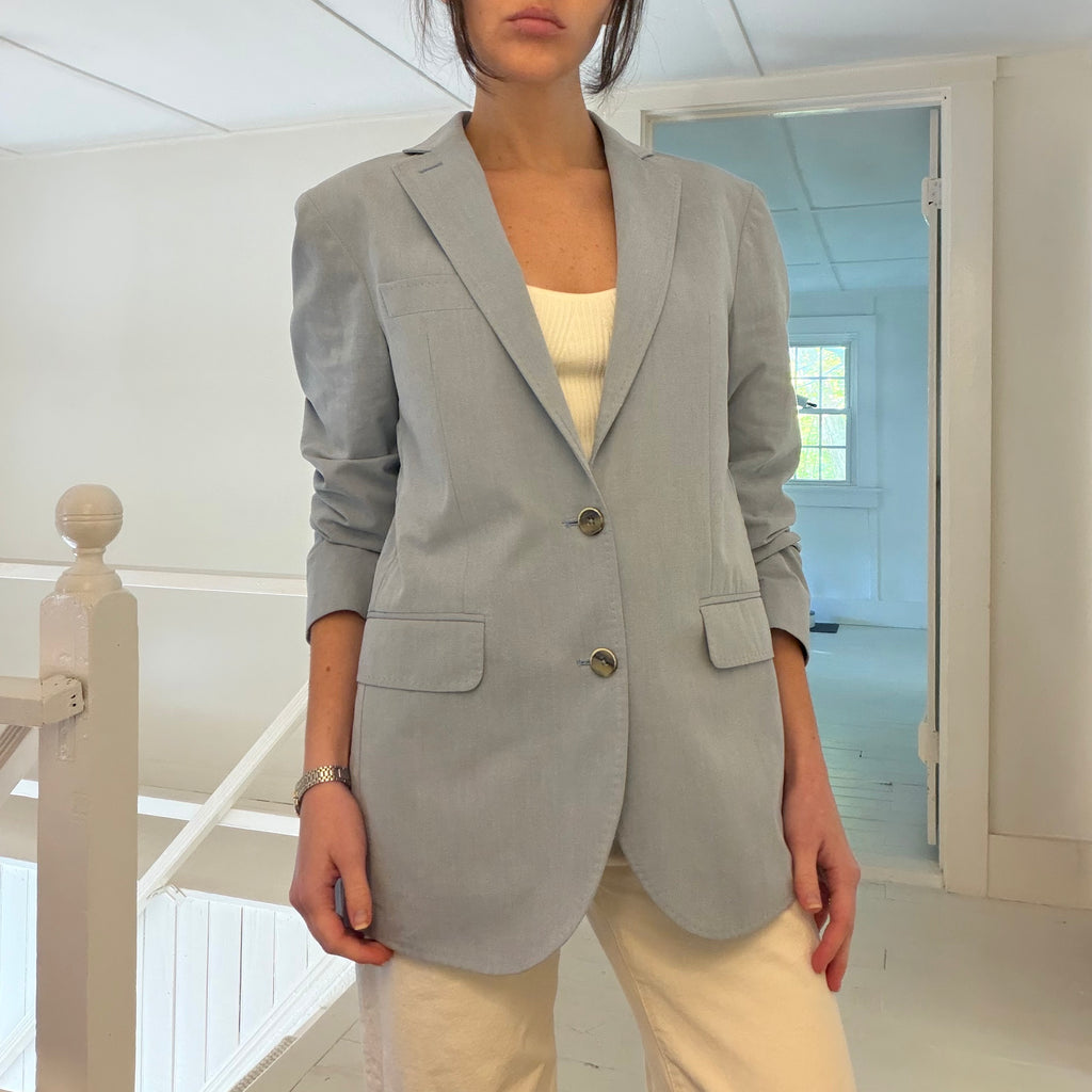 Seize Sur Vingt Cotton Woven Single Breasted Blazer Jacket Size 46