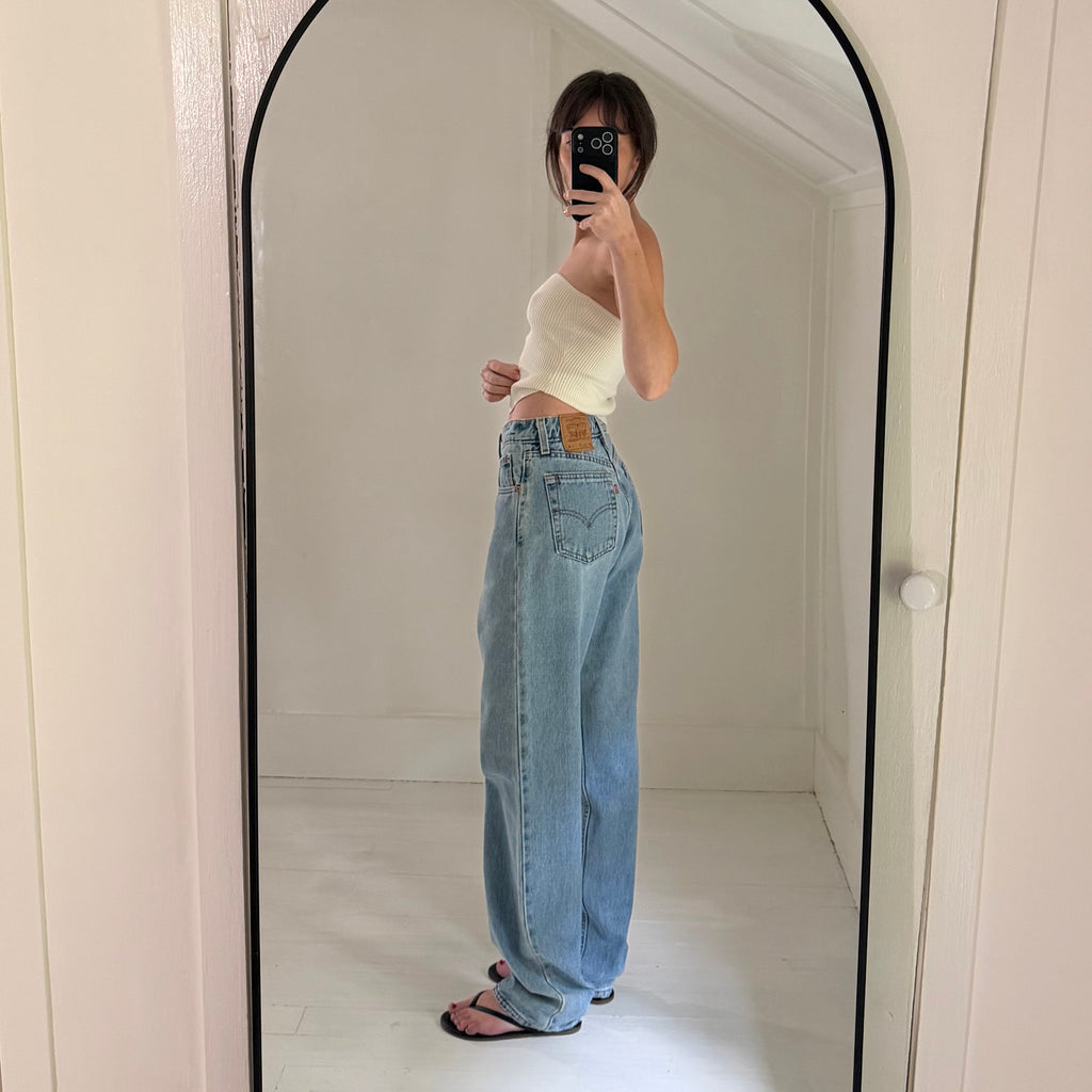 Levi's 560 Vintage '96 Loose Fit Straight Leg Jeans Size 7 Med Light Wash