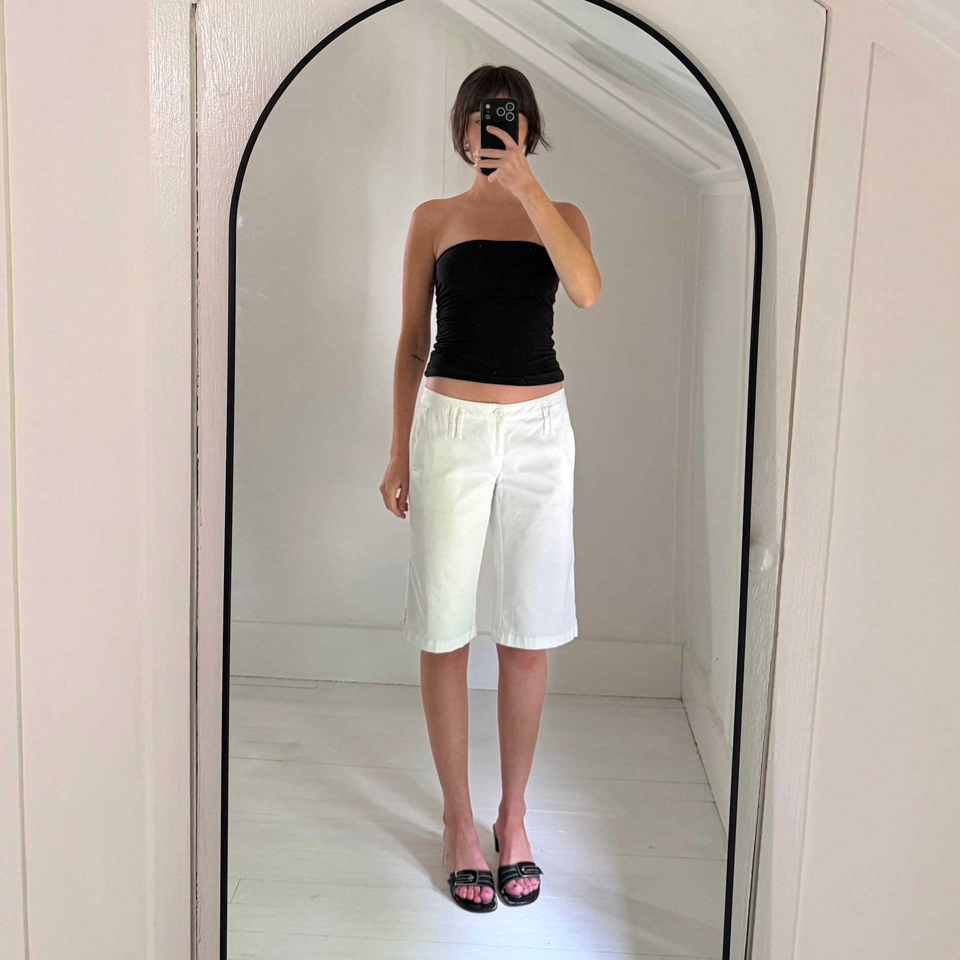 London Jean Vintage Y2K Low Rise Chino Bermuda Shorts Size 2