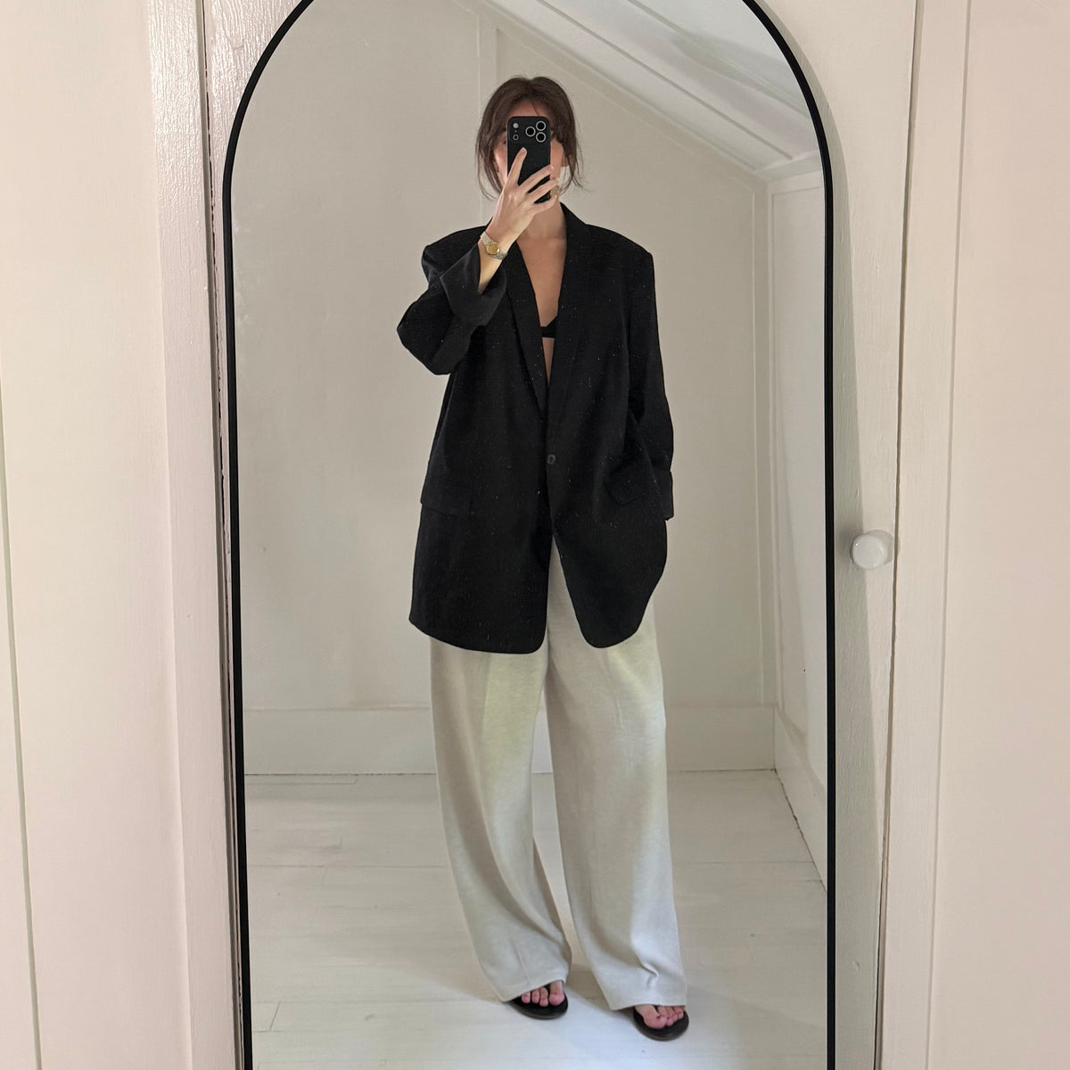 Theory Rolled Sleeve Shawl Collar Blazer in Black Good Linen Size 16