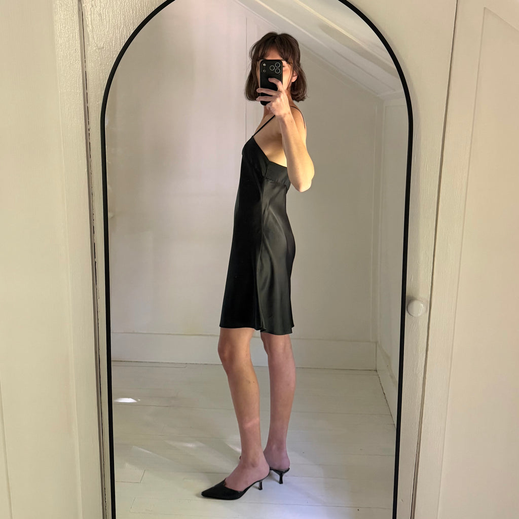 Calvin Klein Vintage 90s Satin Mini Slip Dress Size M