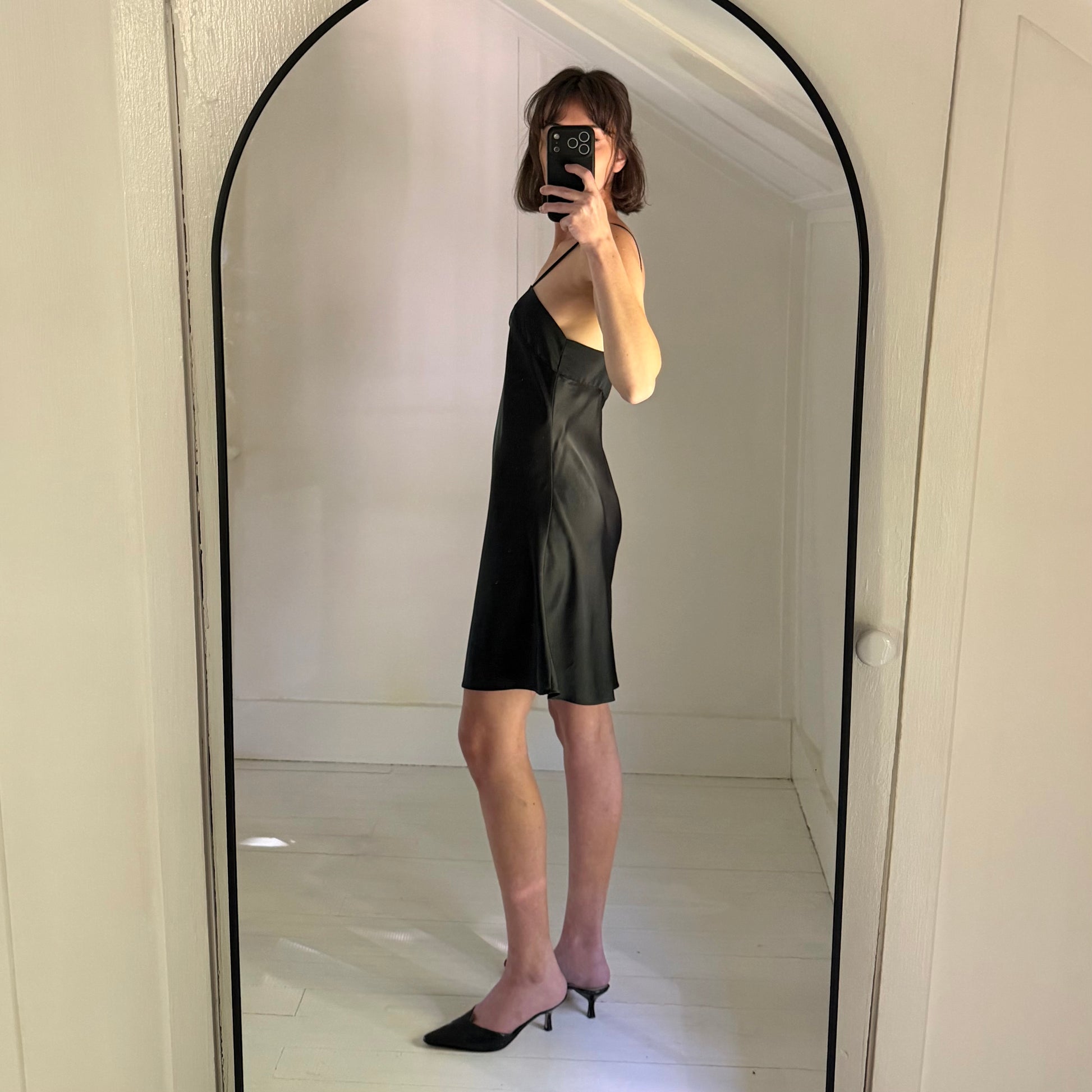 Calvin Klein Vintage 90s Satin Mini Slip Dress Size M