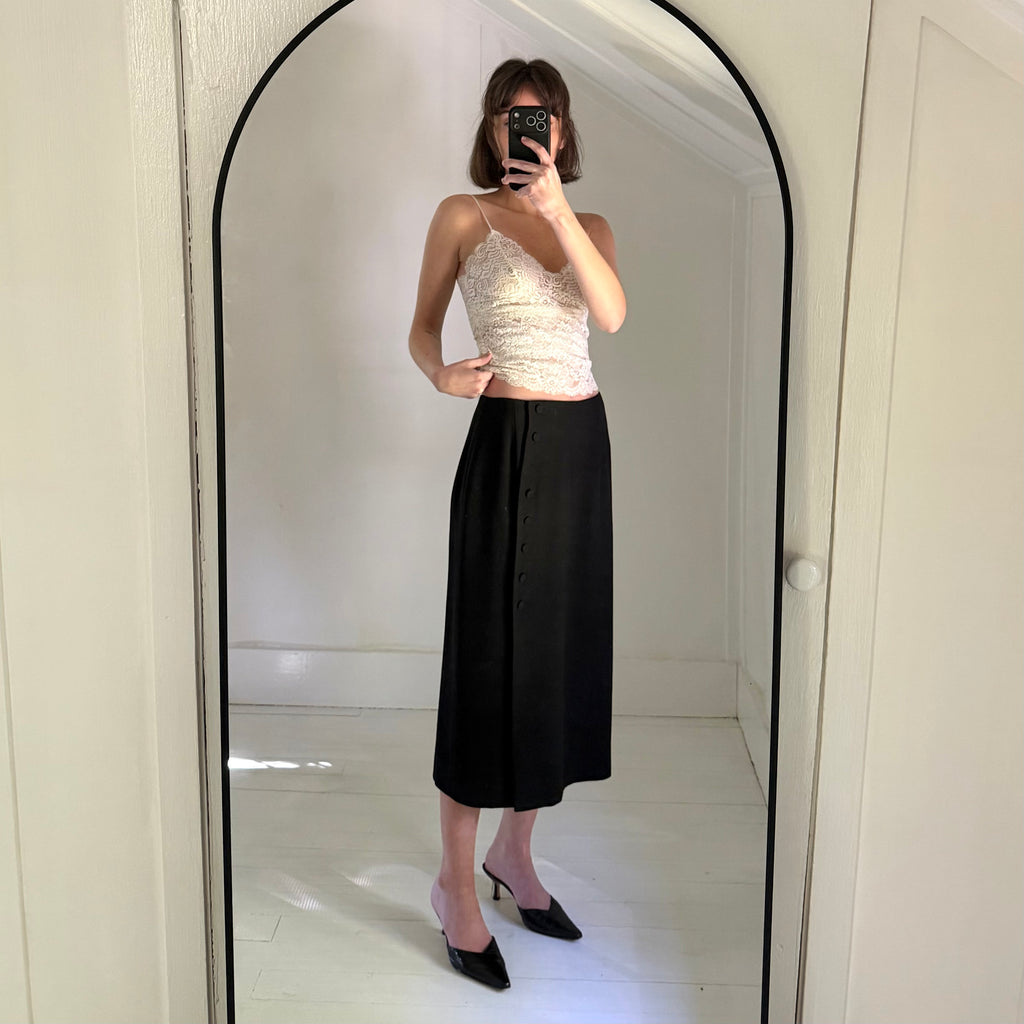 Saks Fifth Avenue Vintage 90s Button Front Midi Pencil Skirt Size 10