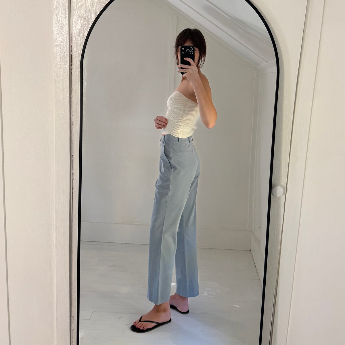 Seize Sur Vingt Cotton Woven Straight Leg Trouser Pants Size 40