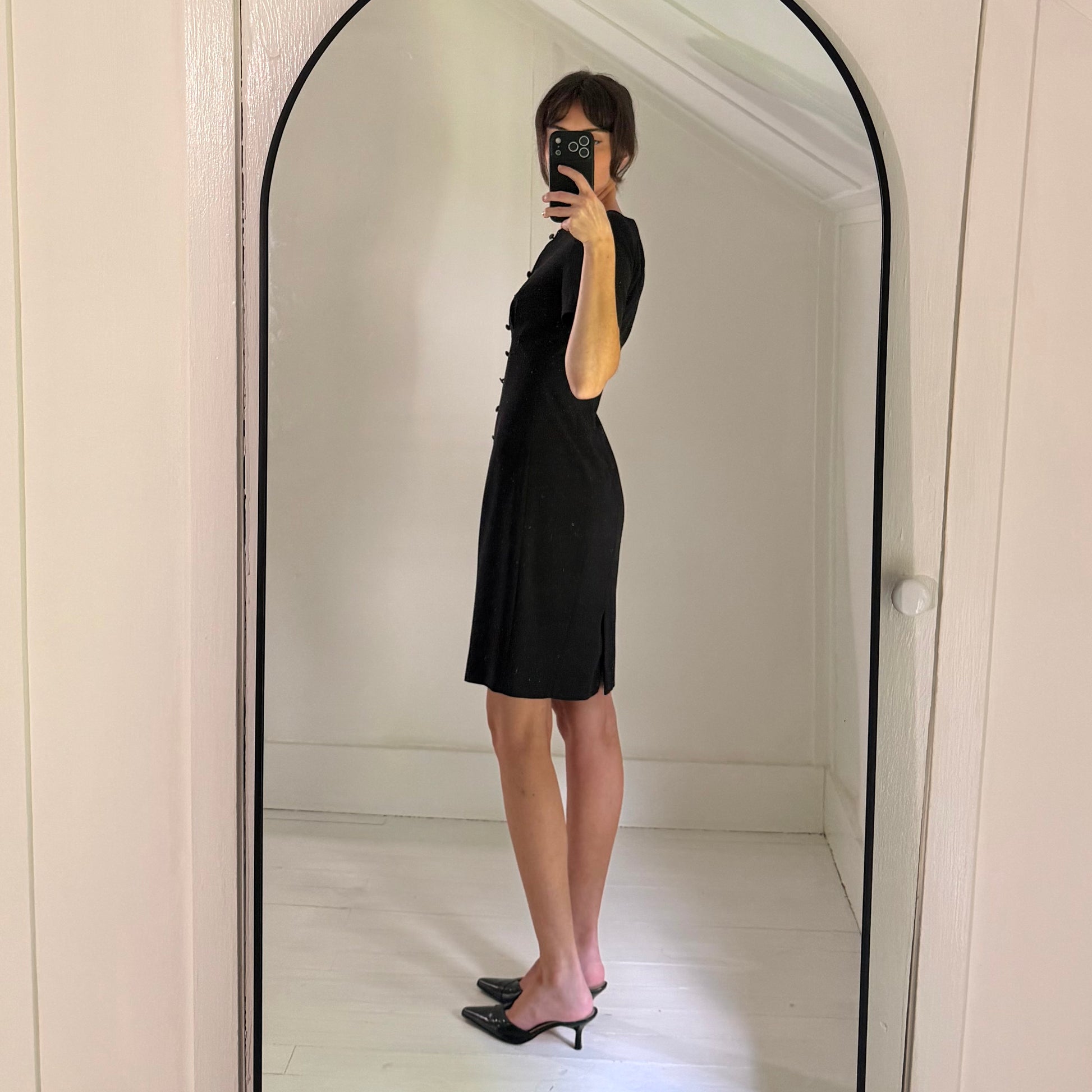 Liz Claiborne Vintage 90s Button Front Mini Pencil Dress Size 2P