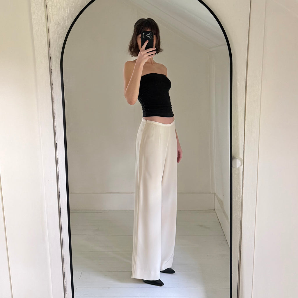 Christie De La Rue Paris Vintage 90s Wide Leg Slip Pants Size 3