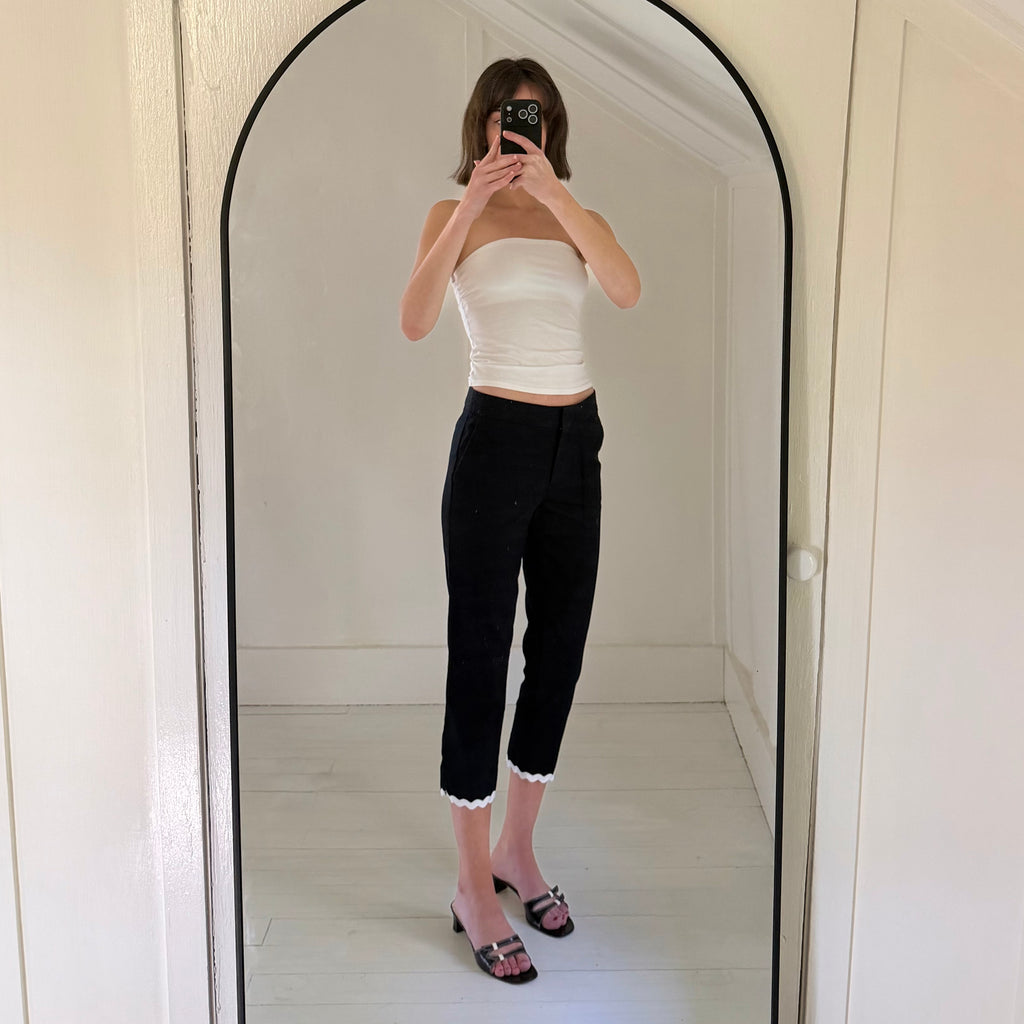 Talbots Slim Crop Capri Pants in Indigo Blue Size 2P