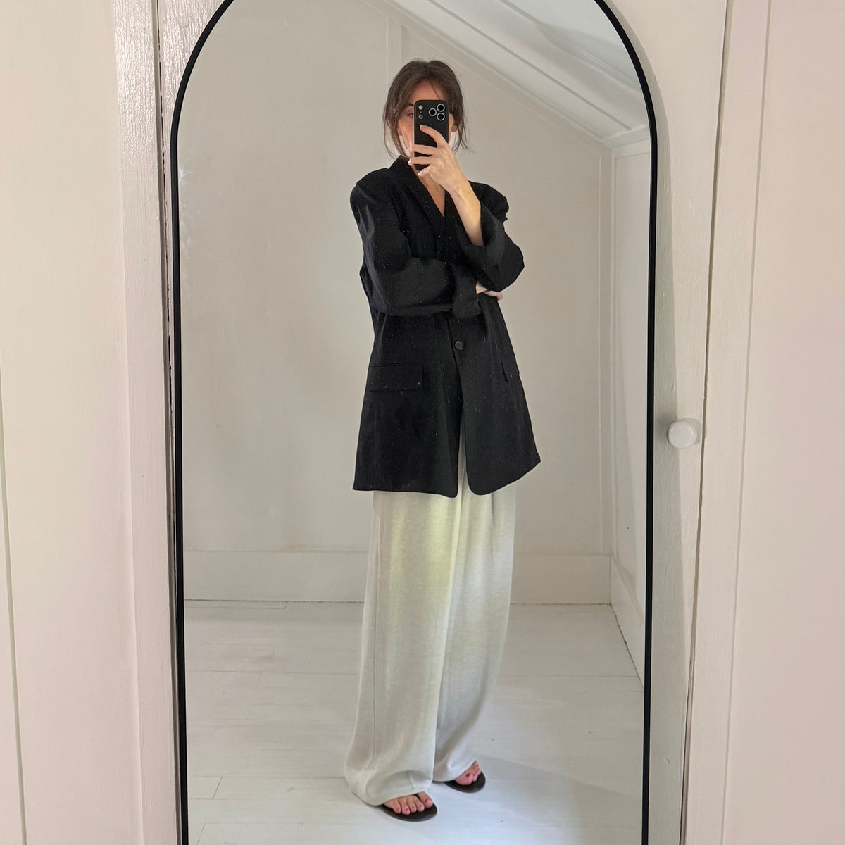 Theory Rolled Sleeve Shawl Collar Blazer in Black Good Linen Size 16