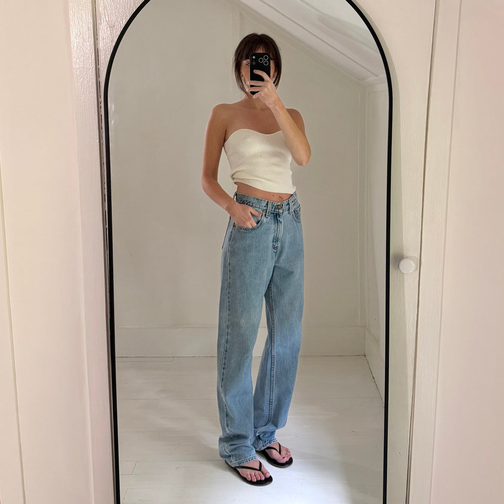 Levi's 560 Vintage '96 Loose Fit Straight Leg Jeans Size 7 Med Light Wash