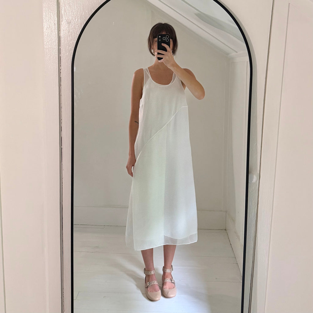 Maison Margiela SS 2020 Sheer Mesh Bias Cut Midi Dress Size 42
