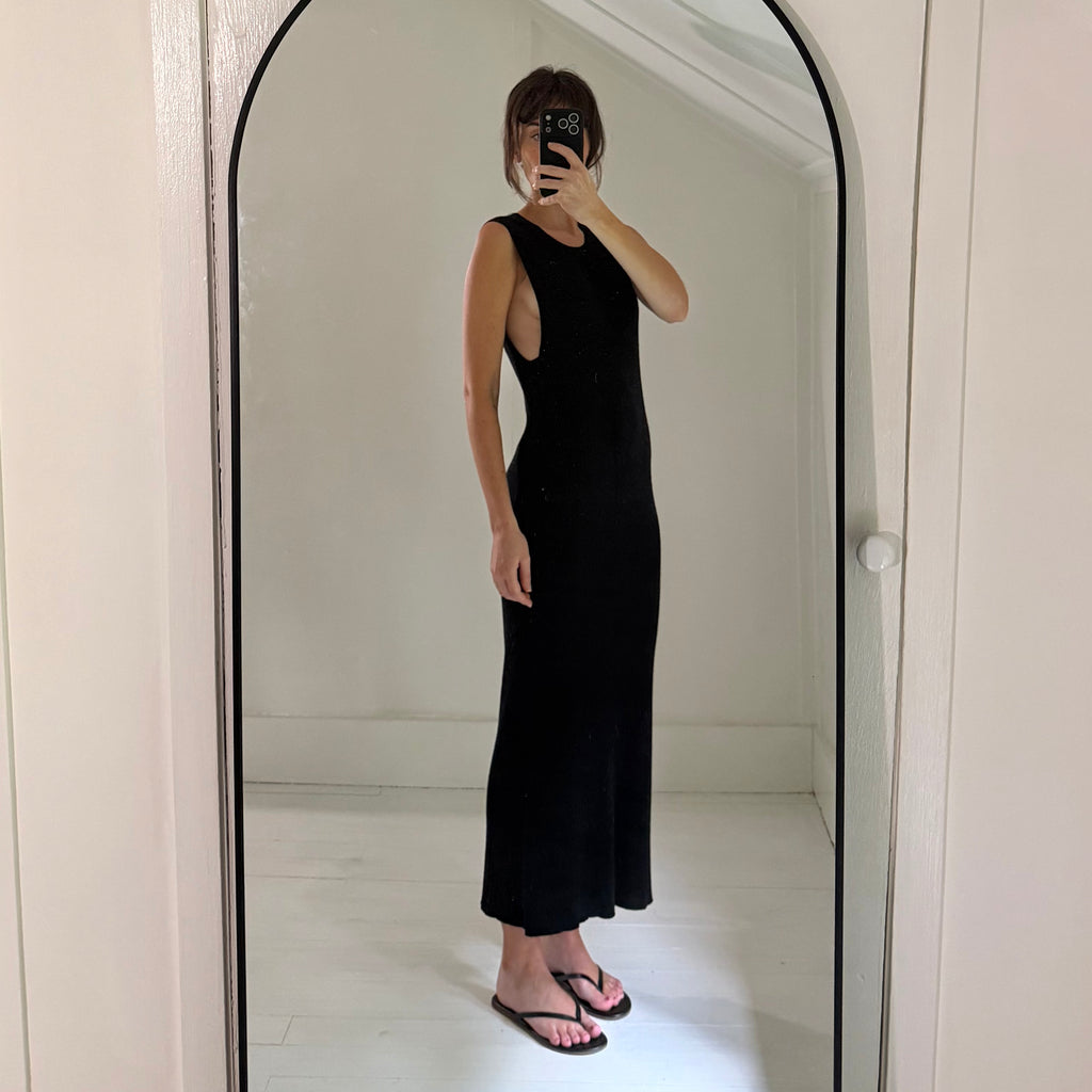 Crush Cashmere Cotton Silk Knit Midi Dress Size 3