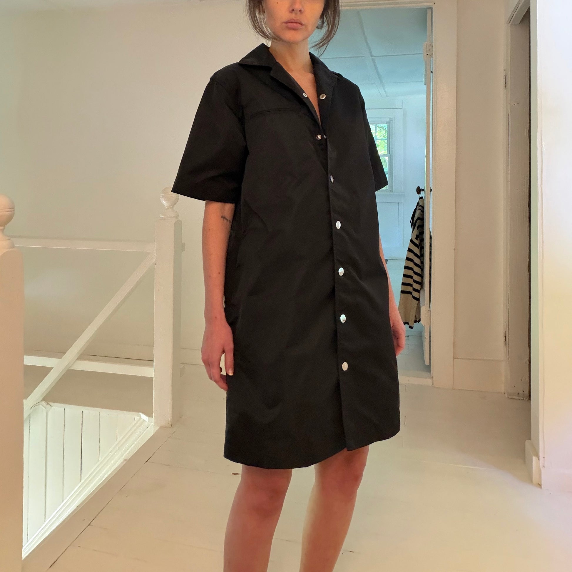 Remain Birger Christensen Storm Mini Shirt Dress in Black Size US 2