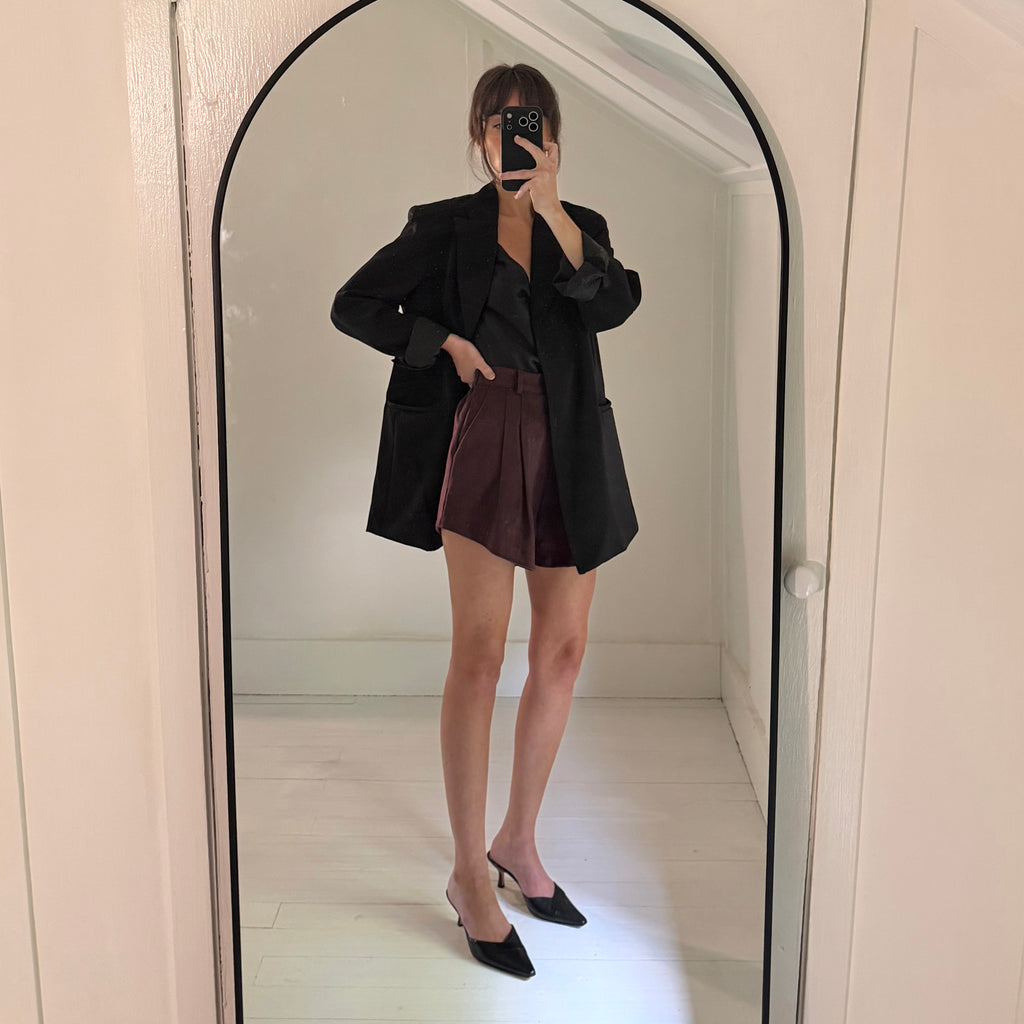 Source Unknown Vegan Suede Pleated Shorts NWT Size S/M