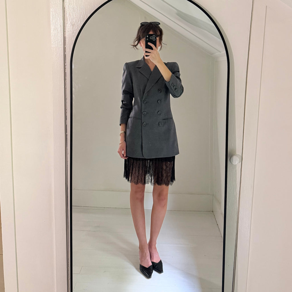 Hugo Buscati Milano Vintage 90s Wool Double Breasted Blazer Jacket Size 2