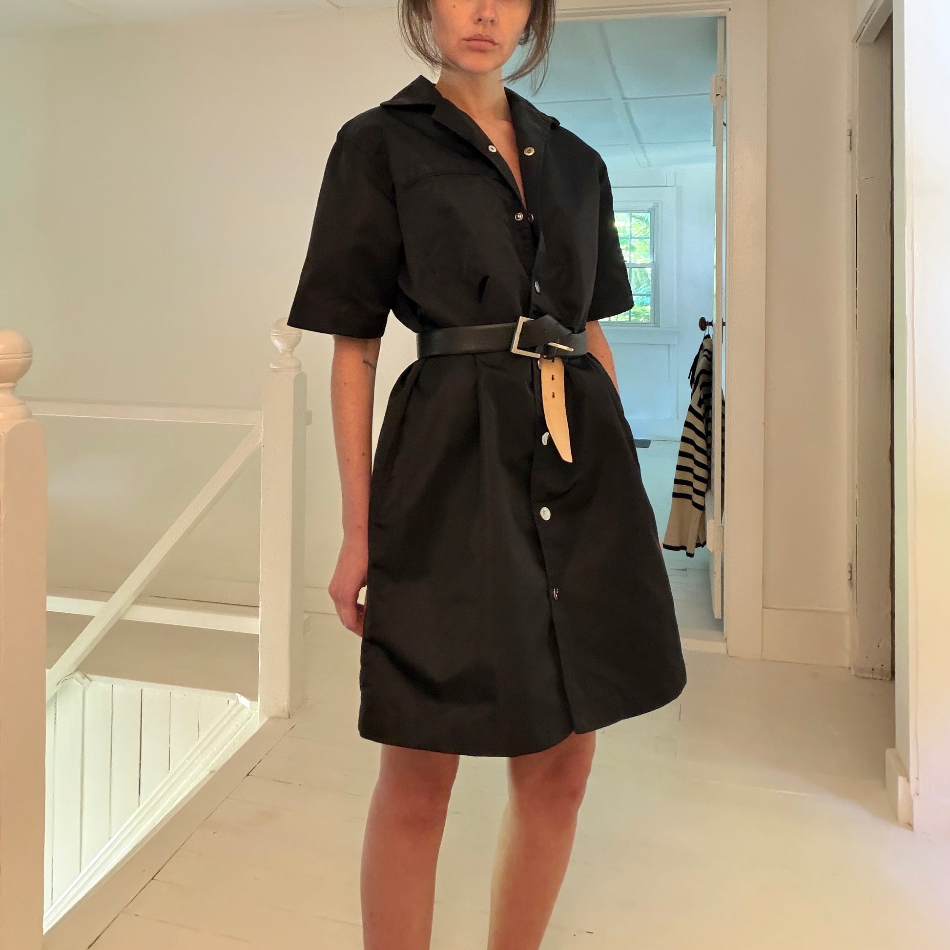 Remain Birger Christensen Storm Mini Shirt Dress in Black Size US 2