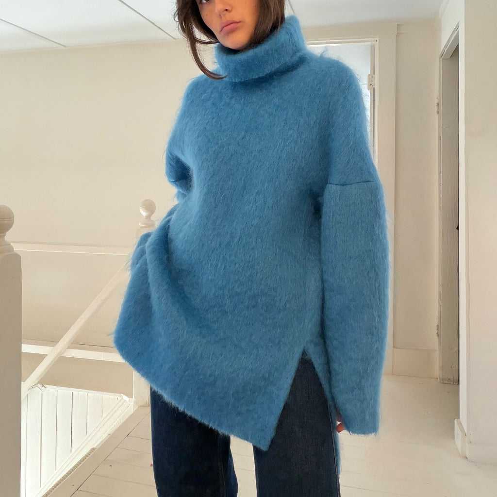 Gauchere Tidus Mohair Wool Turtleneck Sweater Riviera Size Mens 34