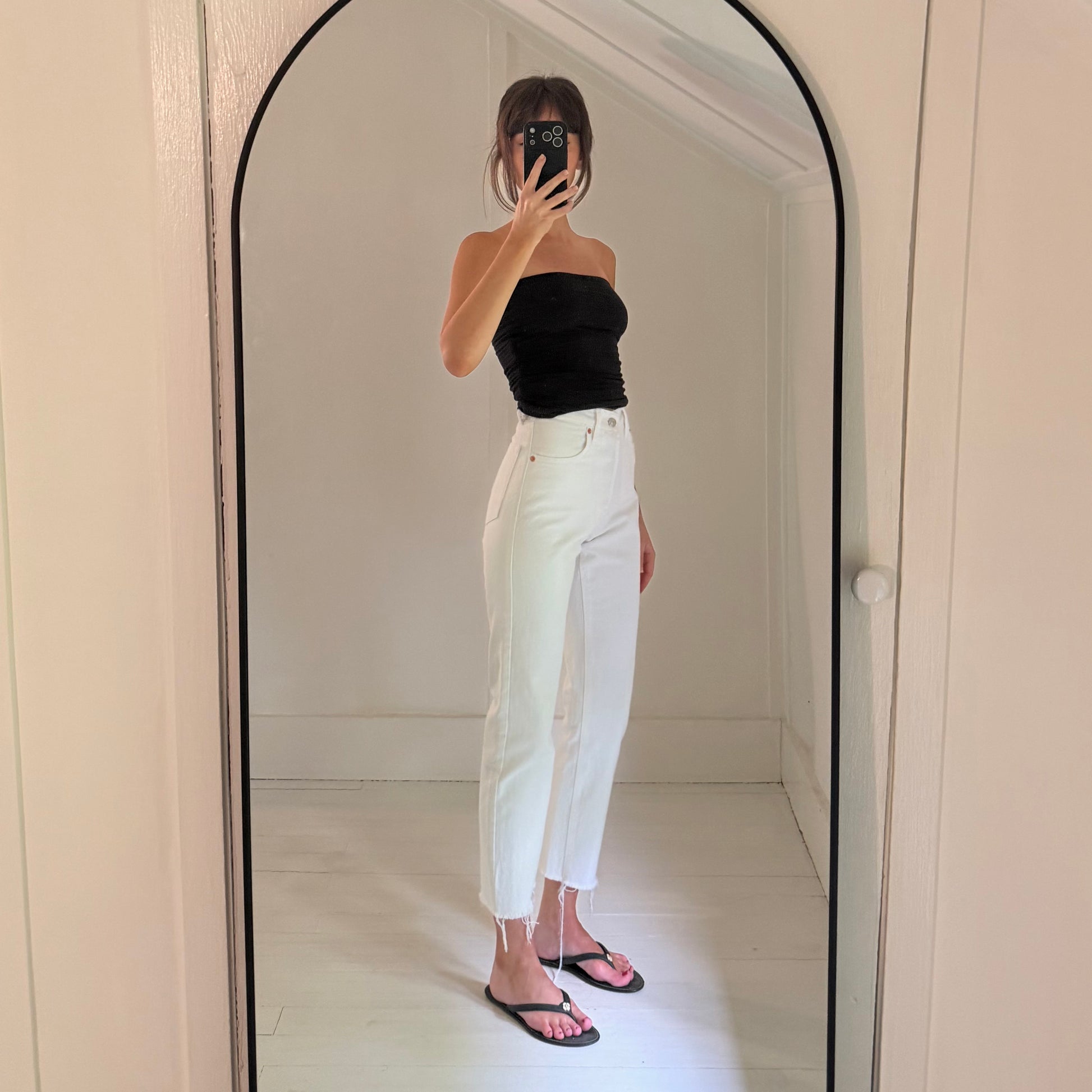 Mango Havana Cropped Straight Leg Jeans Size 1