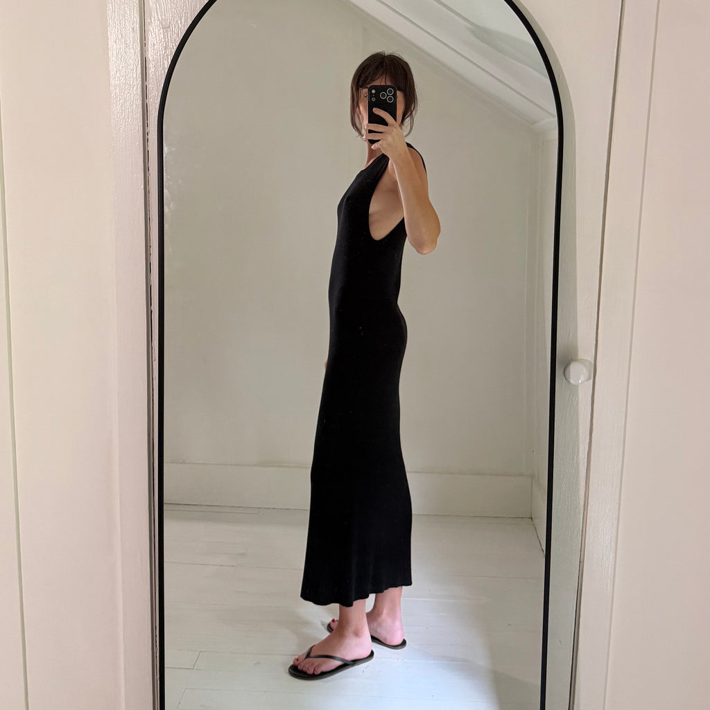 Crush Cashmere Cotton Silk Knit Midi Dress Size 3