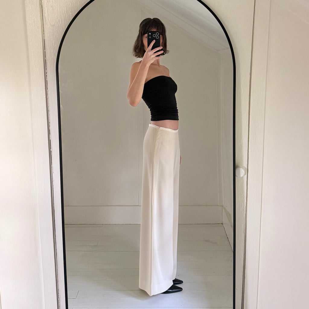 Christie De La Rue Paris Vintage 90s Wide Leg Slip Pants Size 3