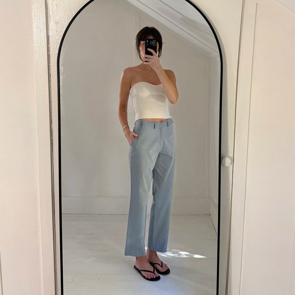 Seize Sur Vingt Cotton Woven Straight Leg Trouser Pants Size 40