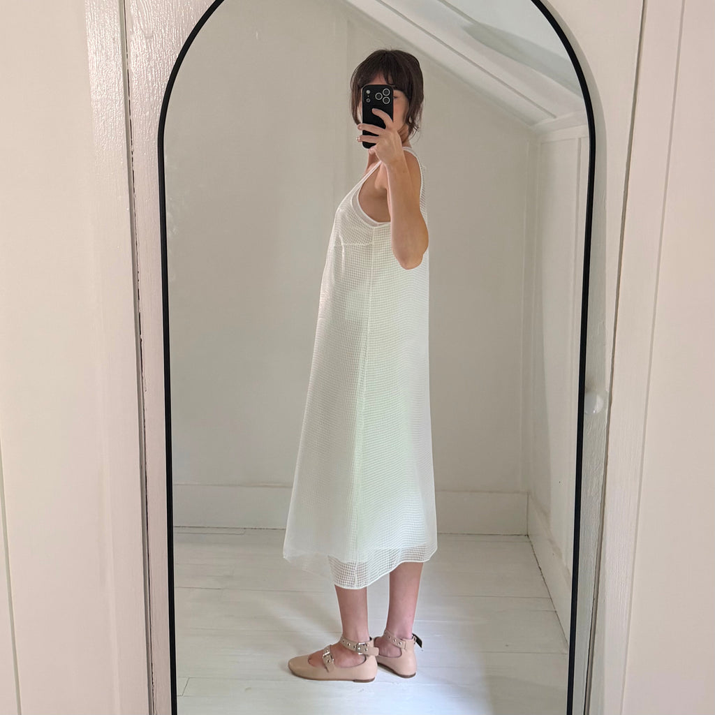 Maison Margiela SS 2020 Sheer Mesh Bias Cut Midi Dress Size 42