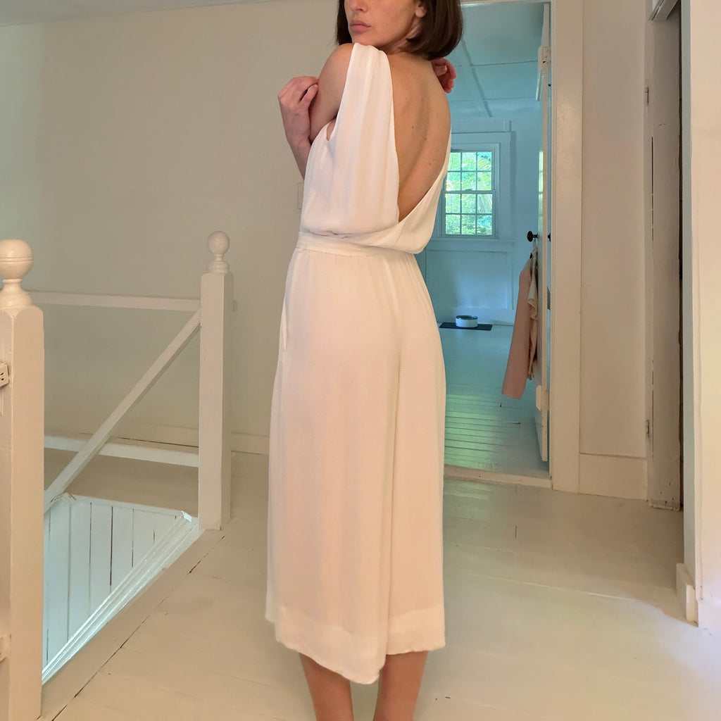 Babaton / Aritzia Maximillian Tie Waist Cropped Wide Leg Jumpsuit Size XS