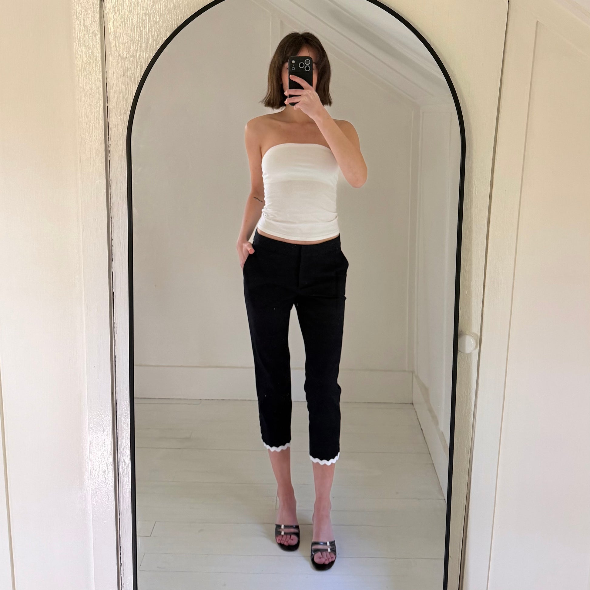 Talbots Slim Crop Capri Pants in Indigo Blue Size 2P