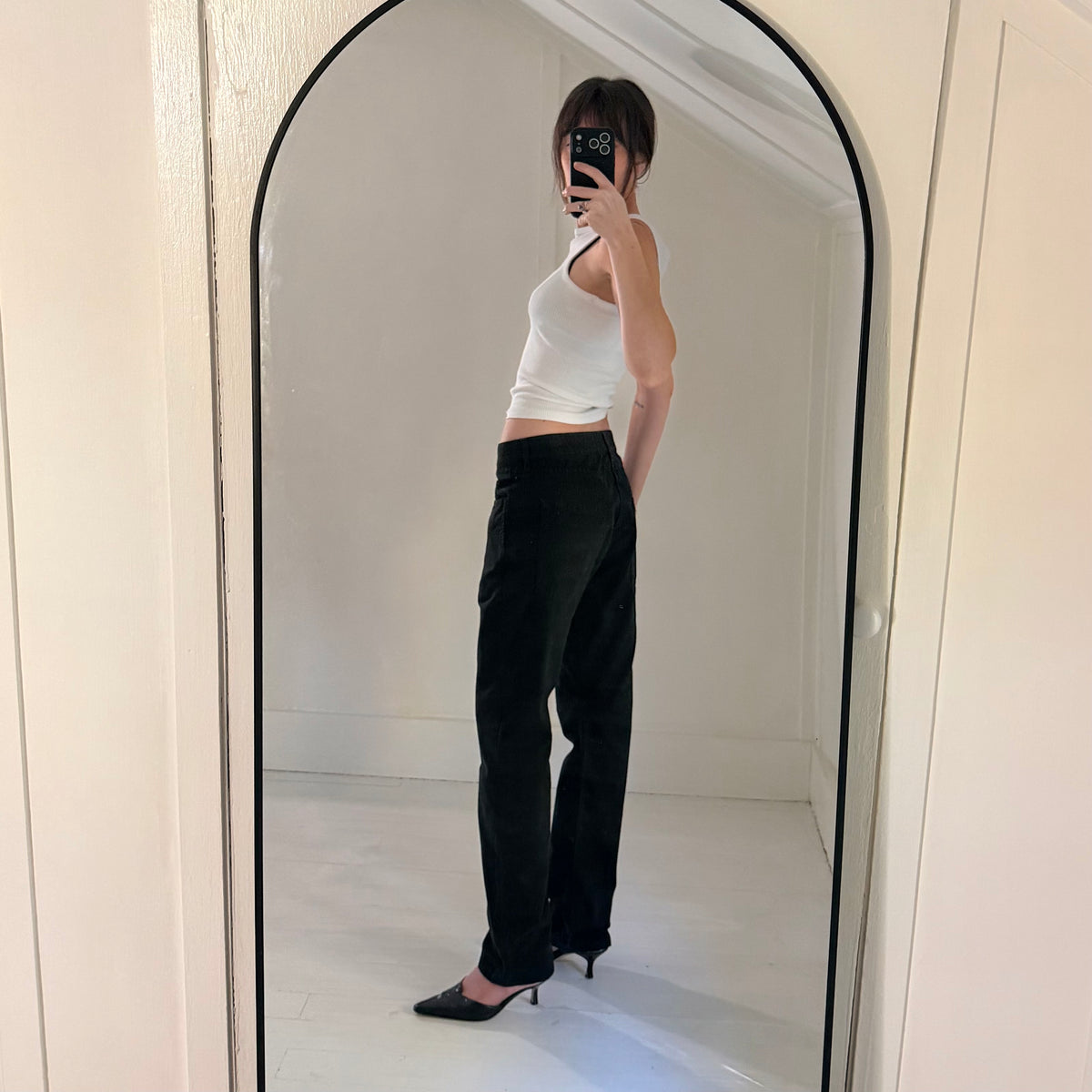 Saint Laurent D47 Straight Fit Low Waist Pants Size Mens 30 Black