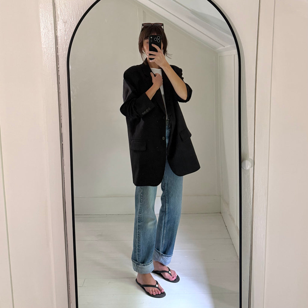 Normal / The Frankie Shop Wool Pinstripe Oversized Blazer Jacket Size XS/S