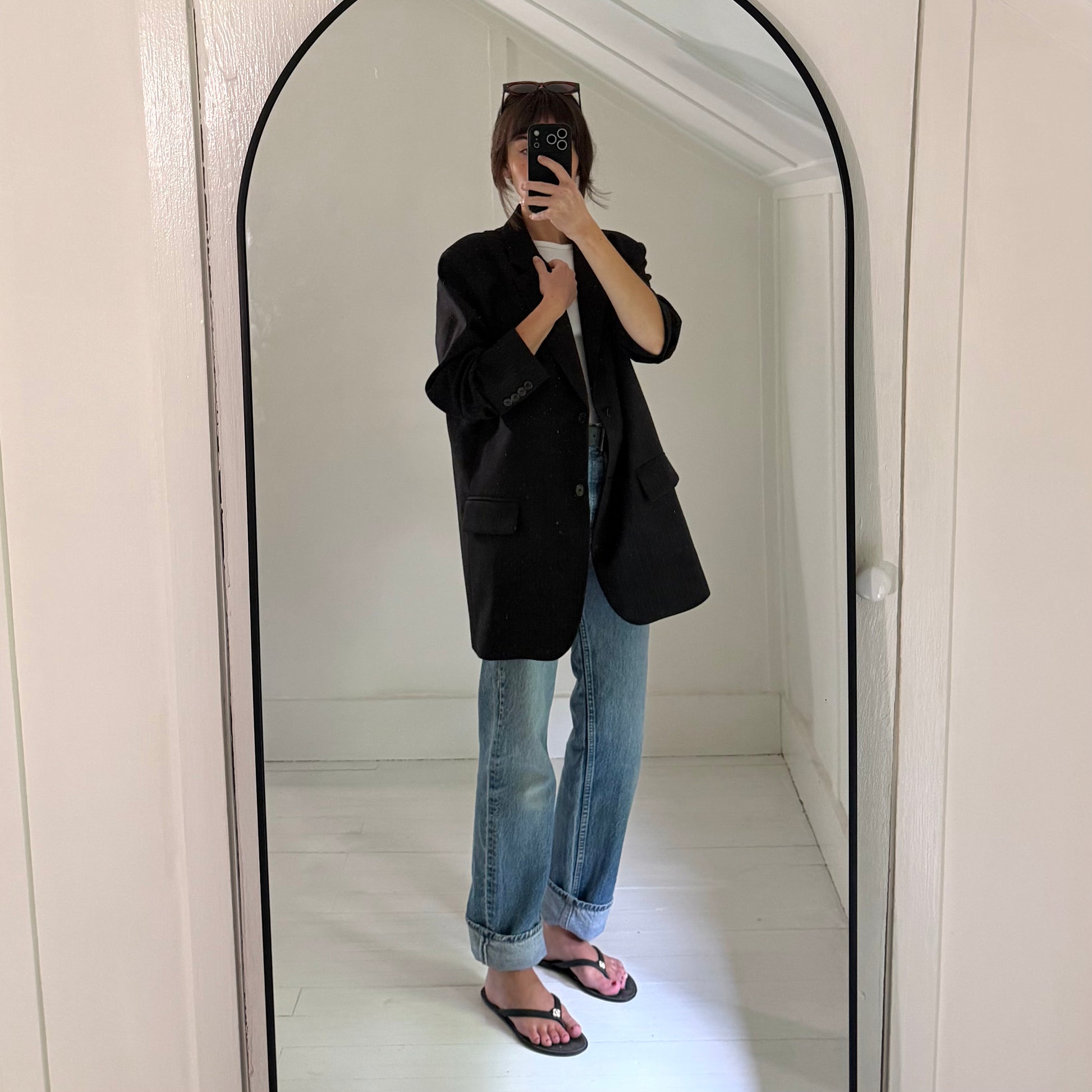 Normal / The Frankie Shop Wool Pinstripe Oversized Blazer Jacket Size XS/S