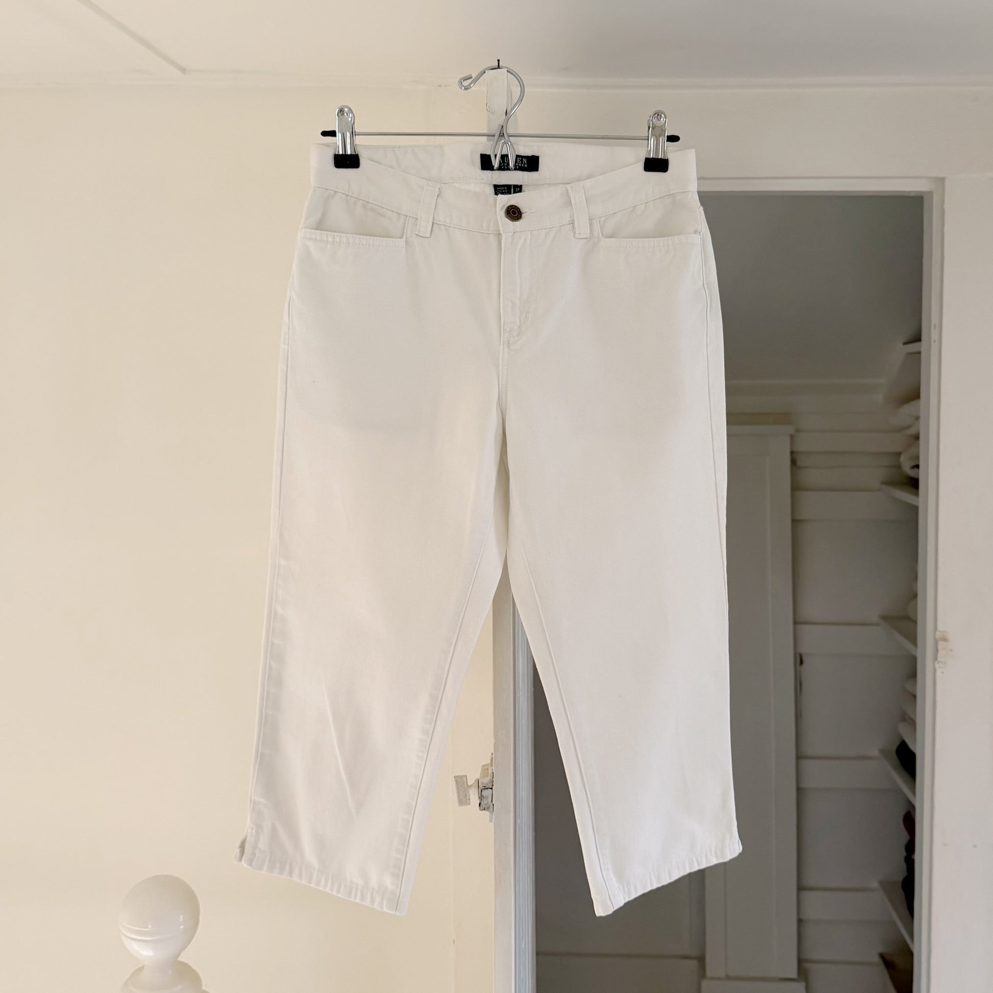 Lauren Ralph Lauren Vintage Y2K Denim Peddle Pusher Capri Pants Size 2P