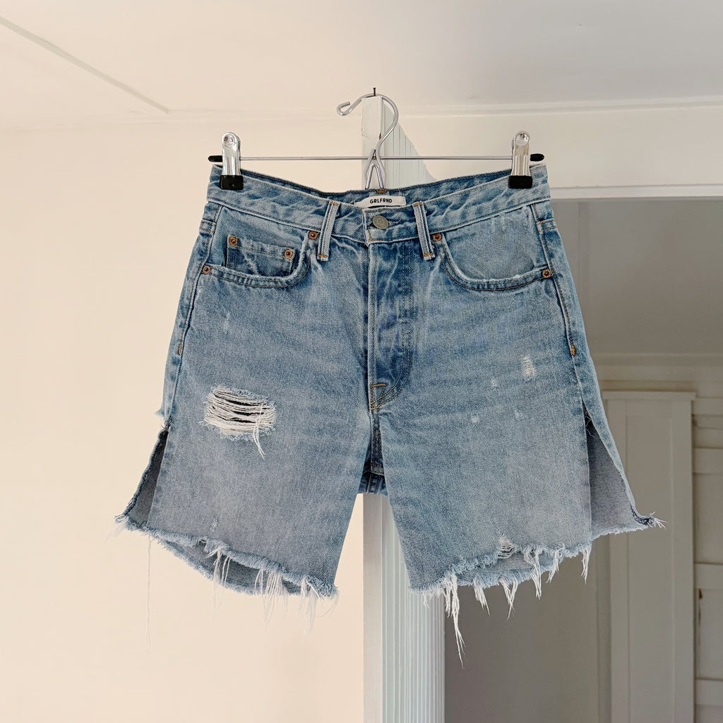 Grlfrnd Reworked Karolina Distressed Jean Shorts A Little More Love Size 25