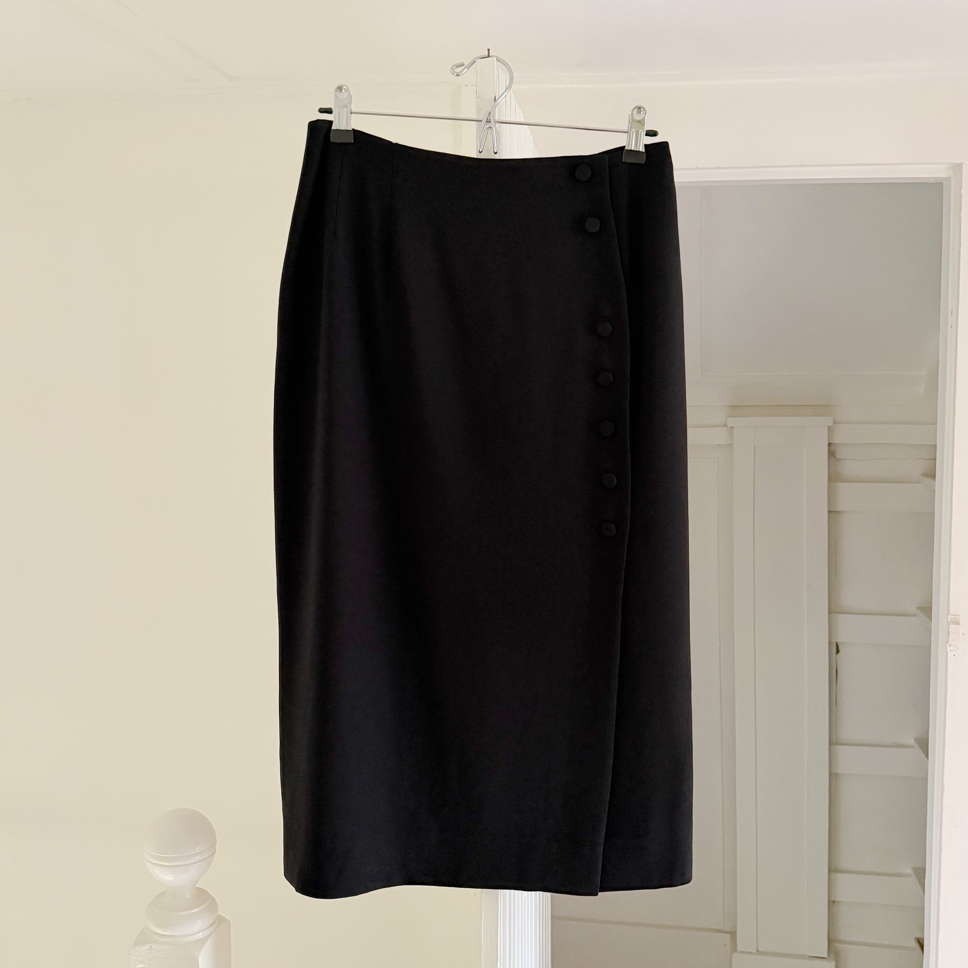 Saks Fifth Avenue Vintage 90s Button Front Midi Pencil Skirt Size 10