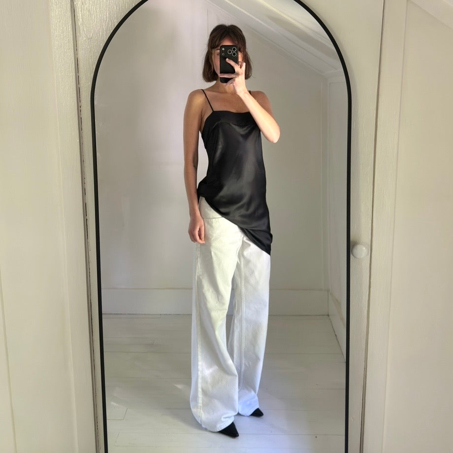 Calvin Klein Vintage 90s Satin Mini Slip Dress Size M