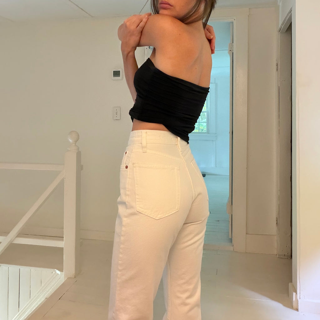 Mango Havana Cropped Straight Leg Jeans Size 1