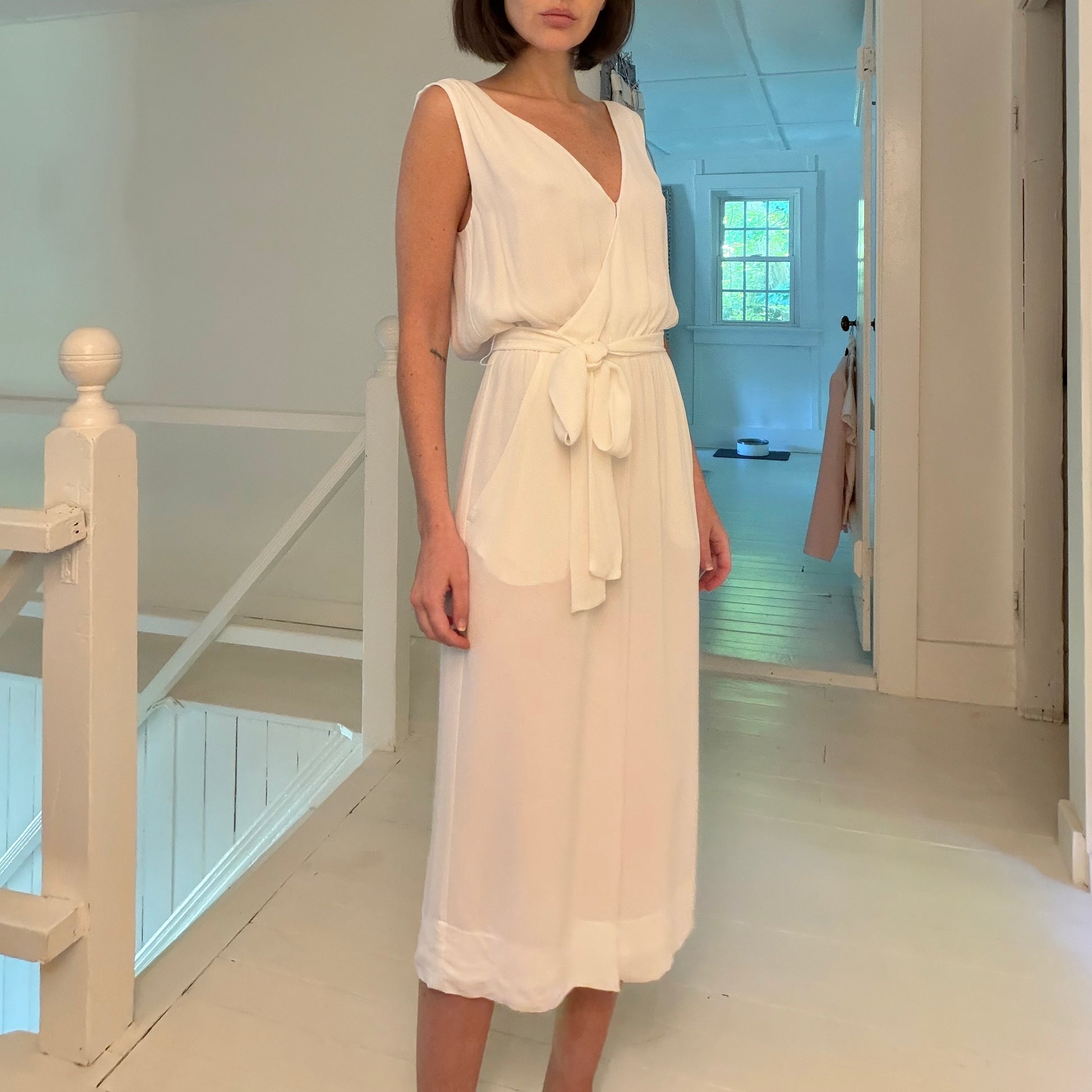 Babaton / Aritzia Maximillian Tie Waist Cropped Wide Leg Jumpsuit Size XS