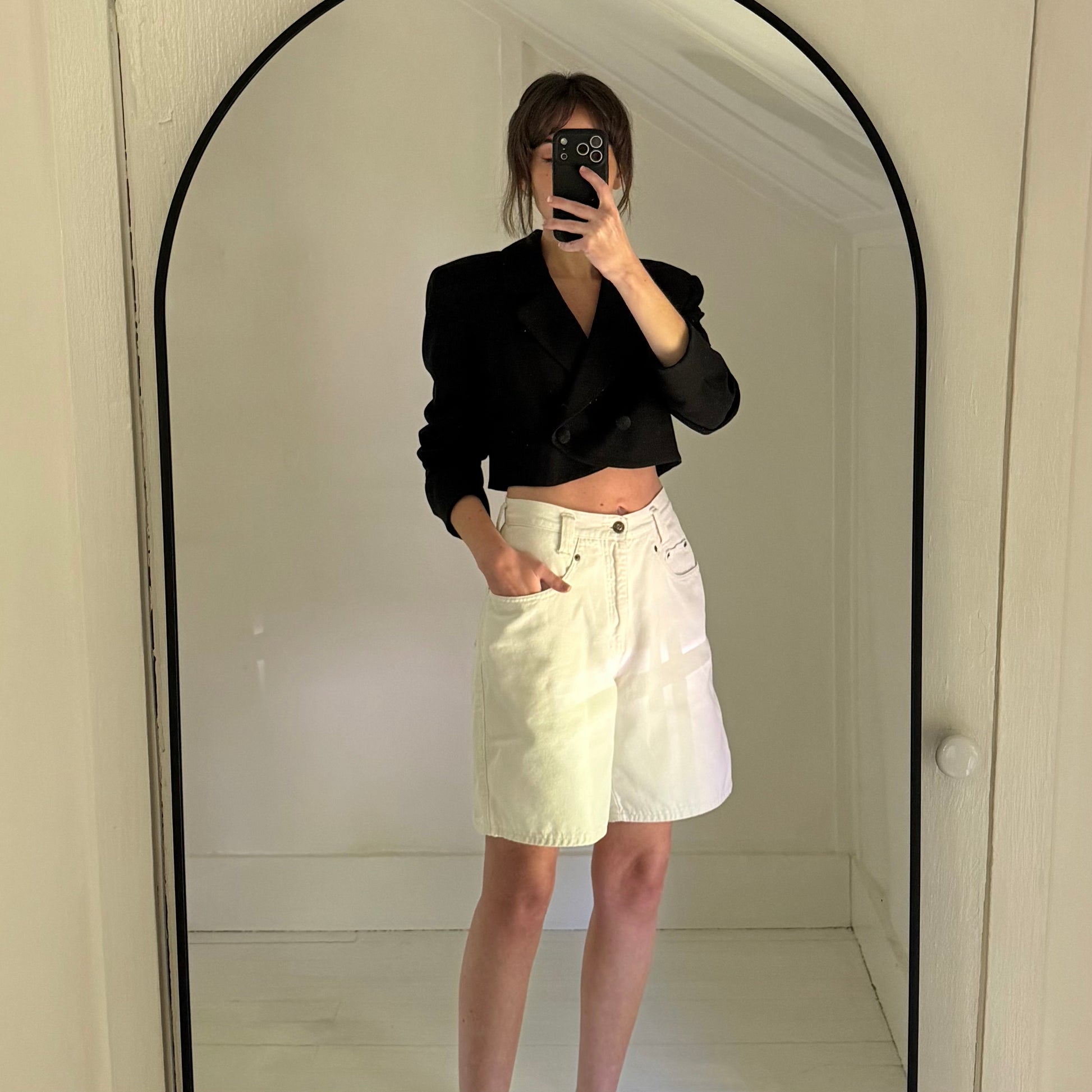 Jones New York Vintage 90s Cropped Double Breasted Blazer Size 4