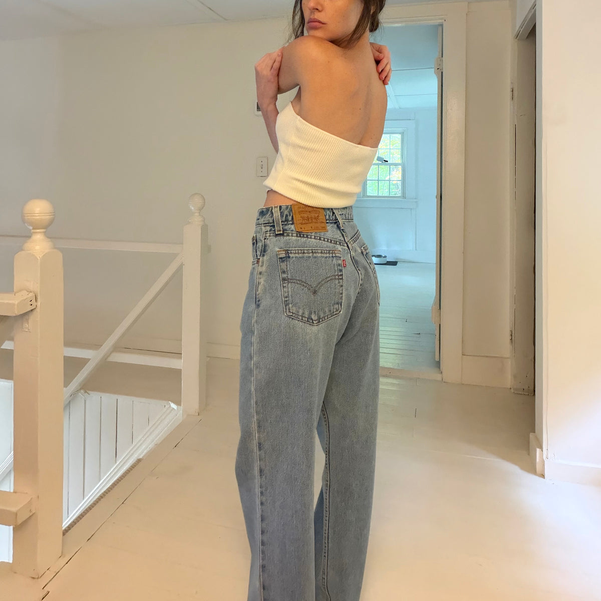 Levi's 560 Vintage '96 Loose Fit Straight Leg Jeans Size 7 Med Light Wash