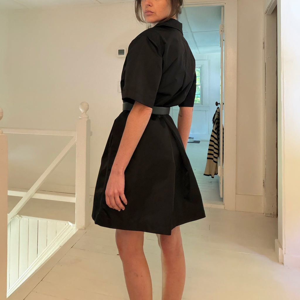 Remain Birger Christensen Storm Mini Shirt Dress in Black Size US 2