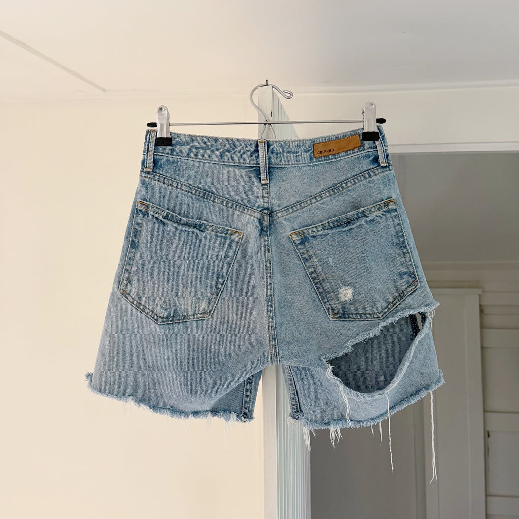 Grlfrnd Reworked Karolina Distressed Jean Shorts A Little More Love Size 25