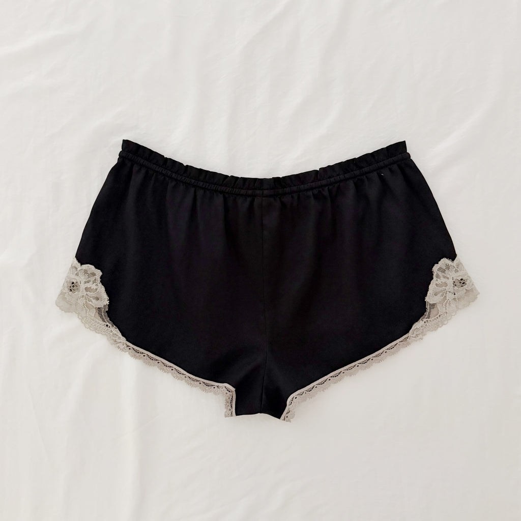 Victoria's Secret Vintage Y2K Satin Lace Trim Low Rise Micro Mini Slip Shorts XS