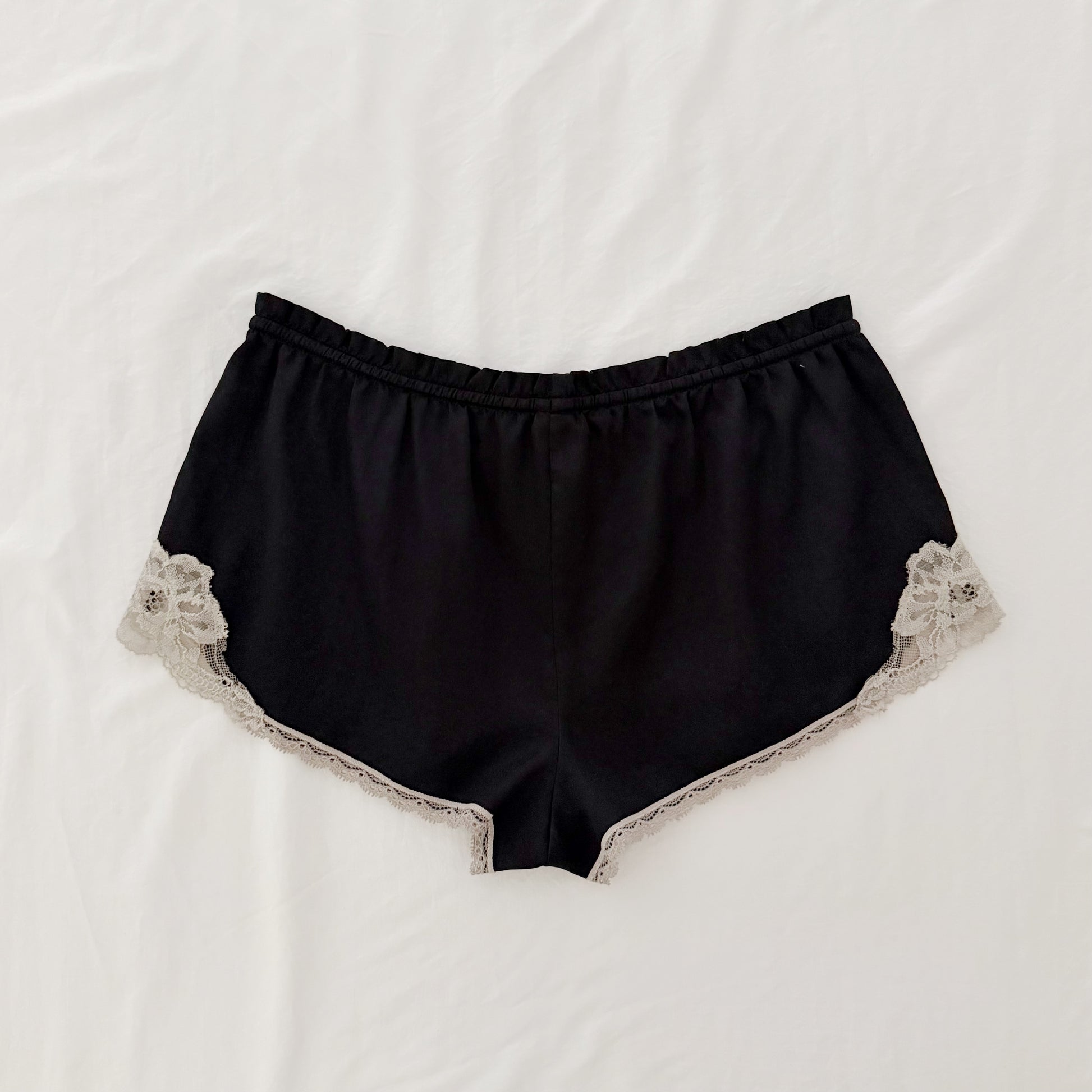 Victoria's Secret Vintage Y2K Satin Lace Trim Low Rise Micro Mini Slip Shorts XS