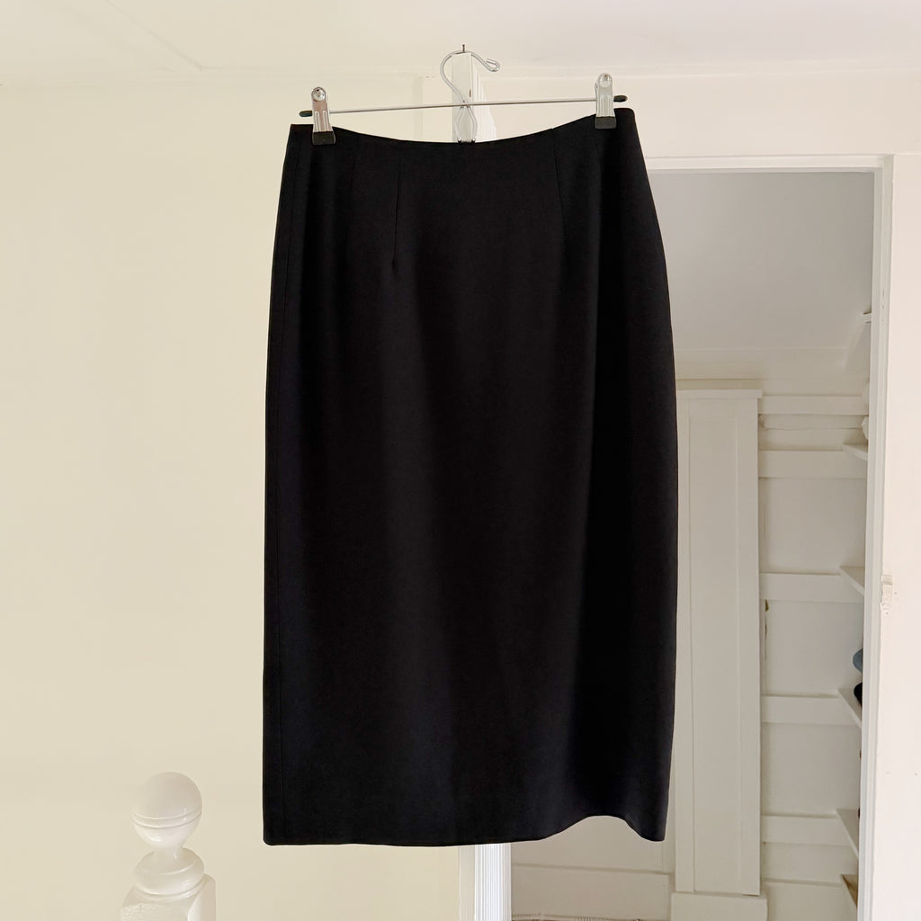Saks Fifth Avenue Vintage 90s Button Front Midi Pencil Skirt Size 10